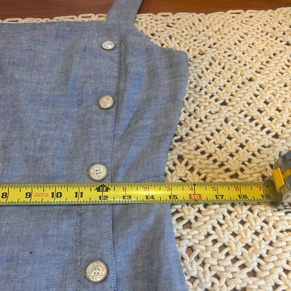 NWOT J McLaughlin Leah Linen-Blend Midi Dress. Chambray women’s size 4 side zip - Picture 4 of 13